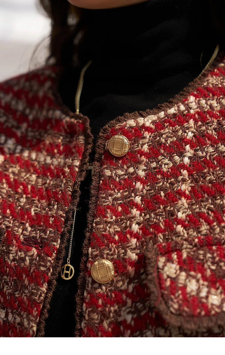 Mishow Luxury Wool Blend Tweed Jacket MXC57Y0021