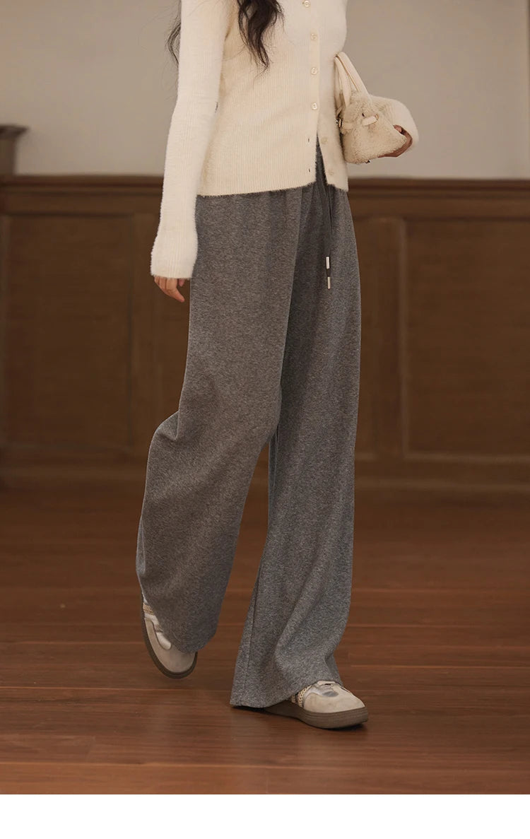 MISHOW High-Waist Wide Leg Pants Drawstring Thin MXD34K0824