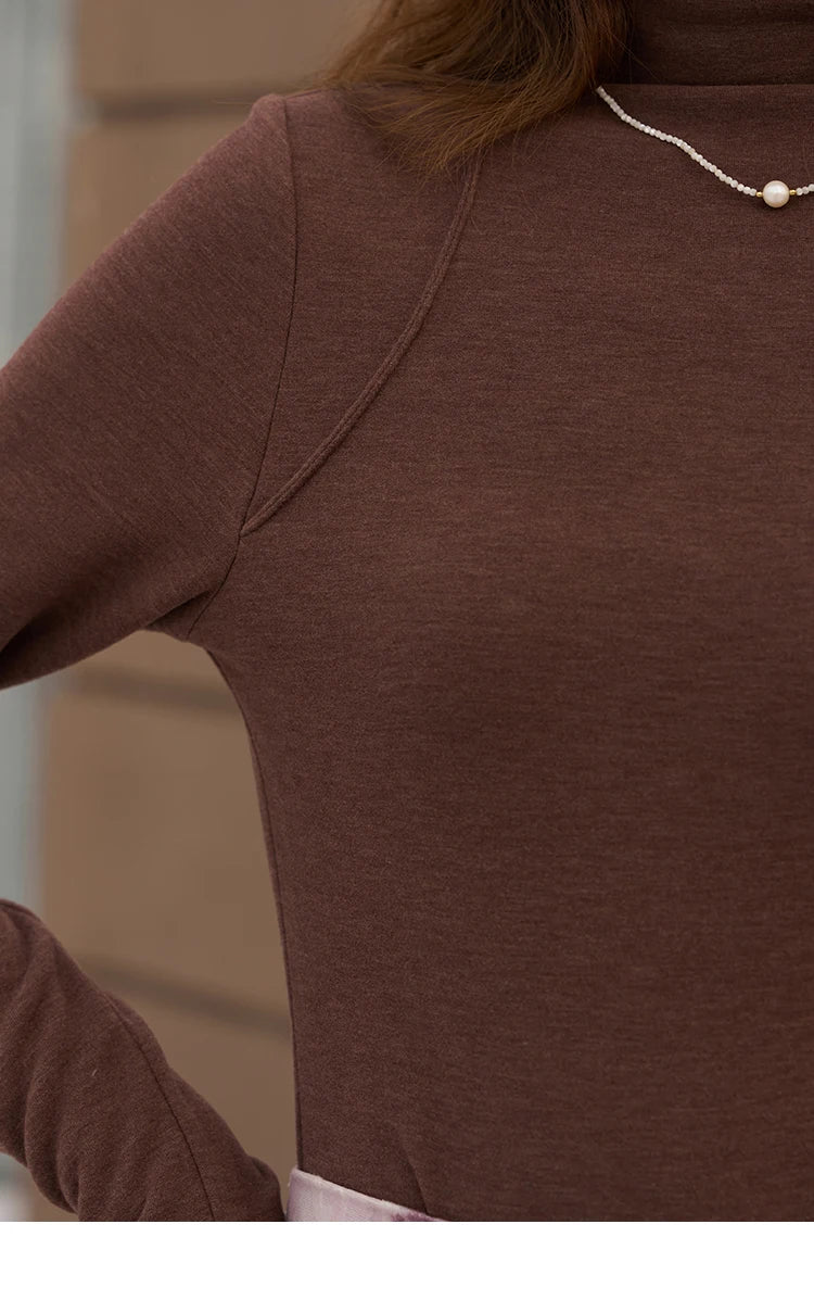 Mishow Mock Neck Bottoming Shirt MXC58Z0290