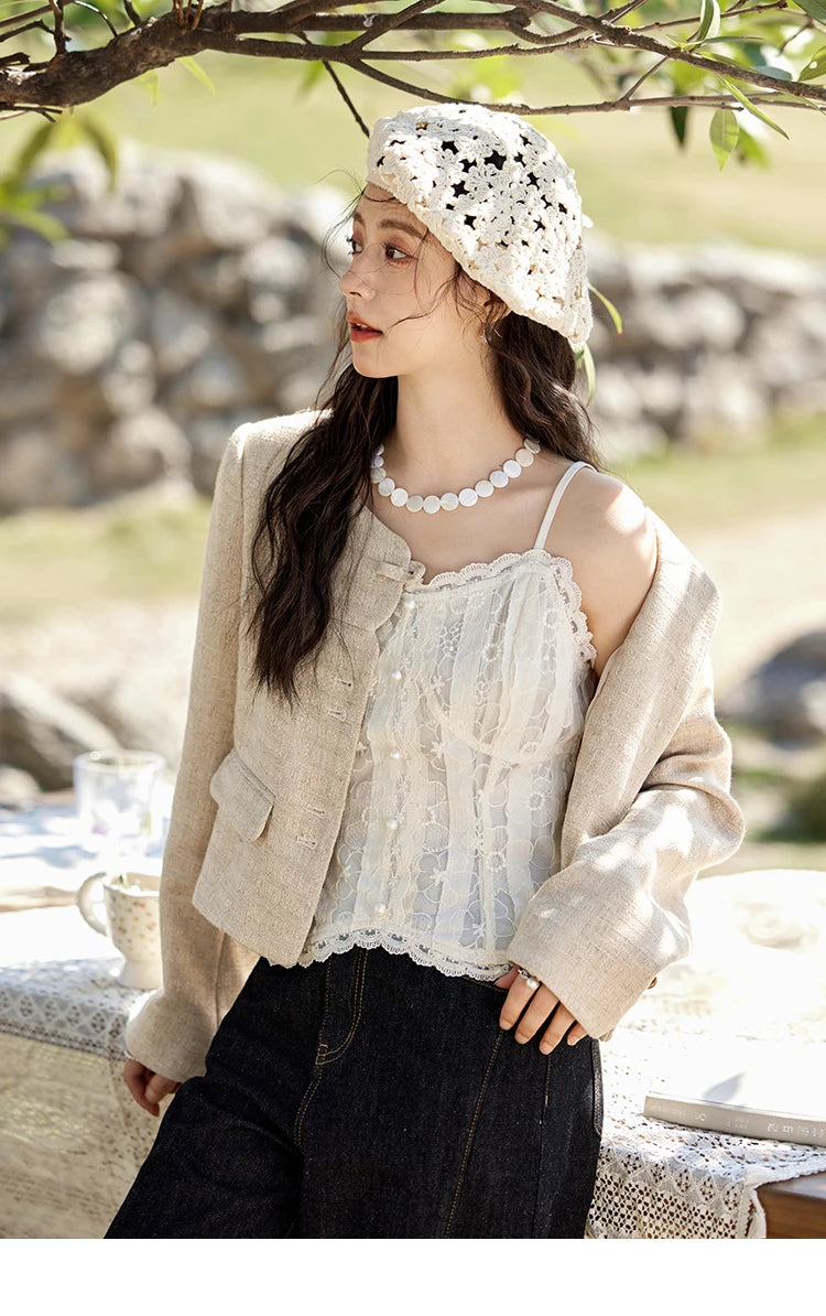 Mishow Lace Embroidered Adjustable Camisole MXE13D0050