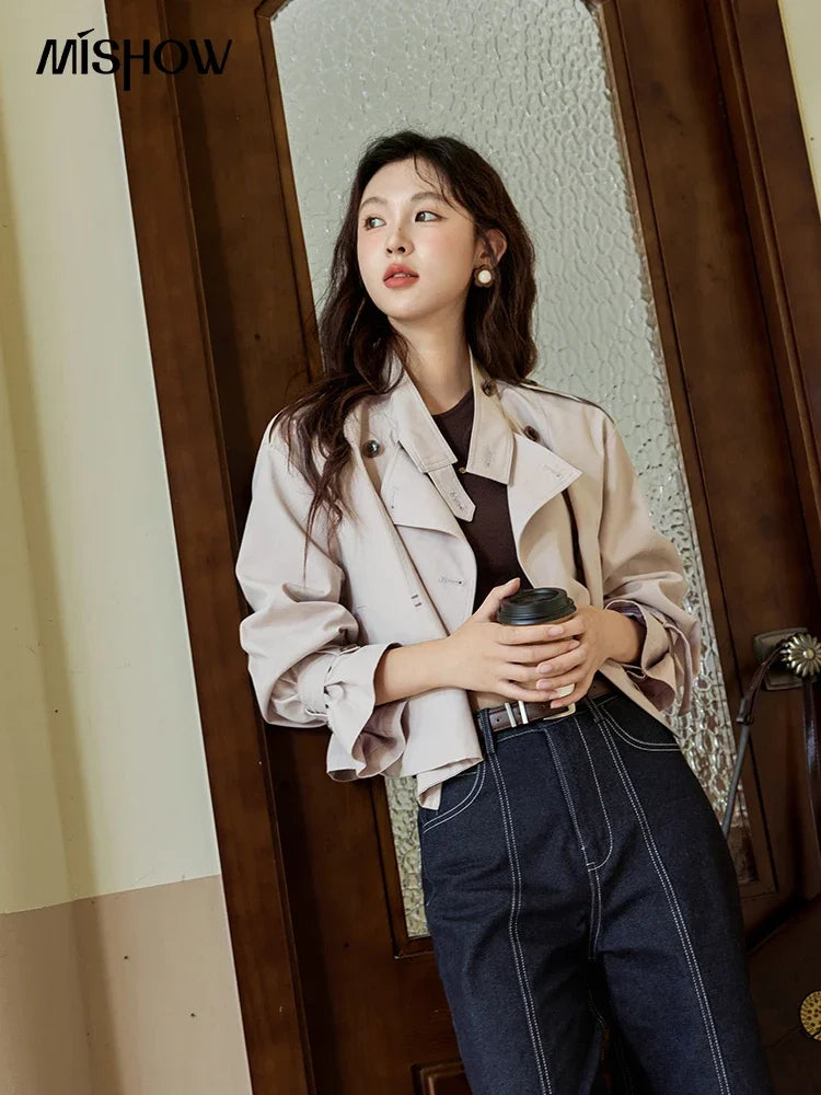 Mishow Short Fragrant Windbreaker Jacket MXD42W0386