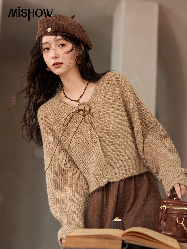 Mishow Vintage Knitted Cardigan & Strap Dress Set MXD36L2059