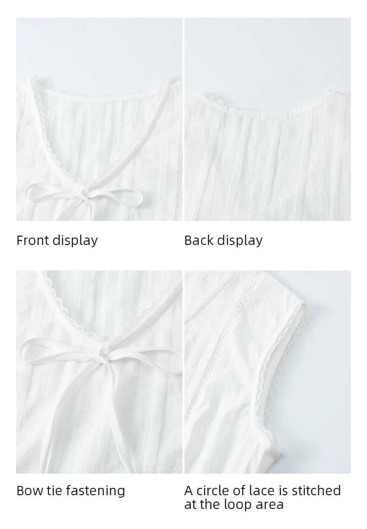 Mishow V-Neck Lace Cake Hem Tank Top MXE31X1779