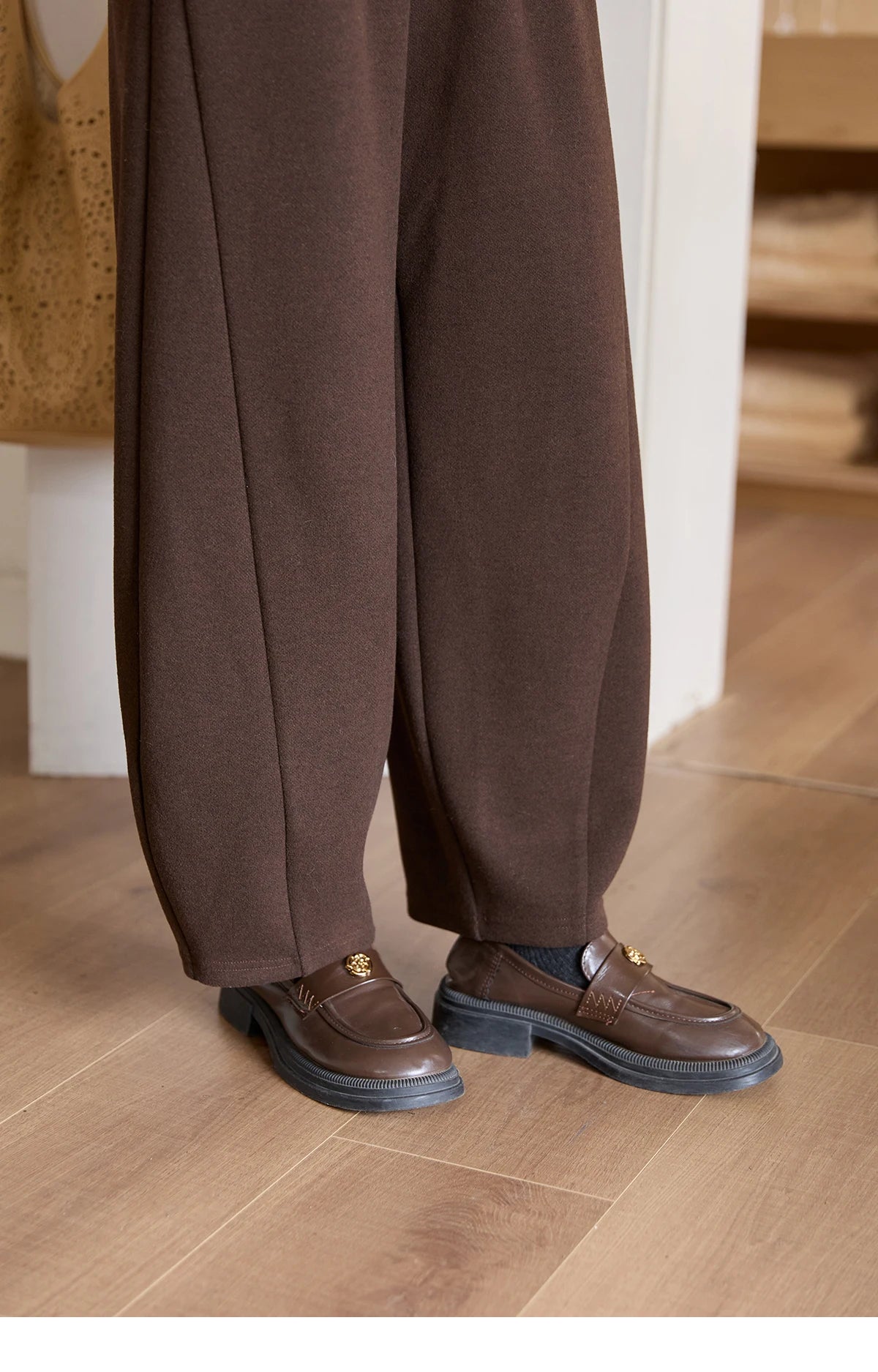 MISHOW Wide-Leg Pants Elastic Waist Pockets Comfortable MXE51K1093