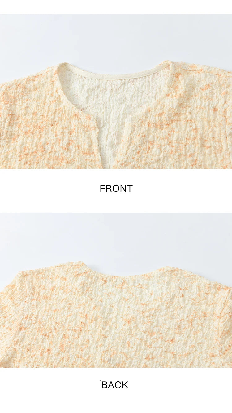 Mishow V-Neck Print Knit Slim Tee MXE31Z1234