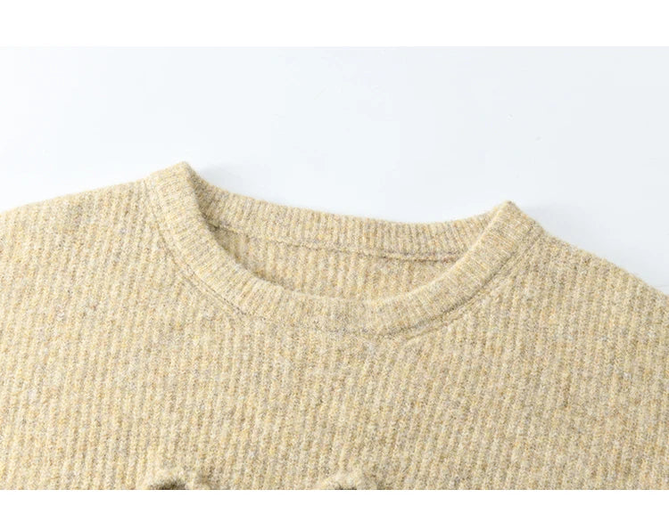 Mishow Sweet Embroidered Cartoon Dropped Sleeve Pullover MXD54Z0953