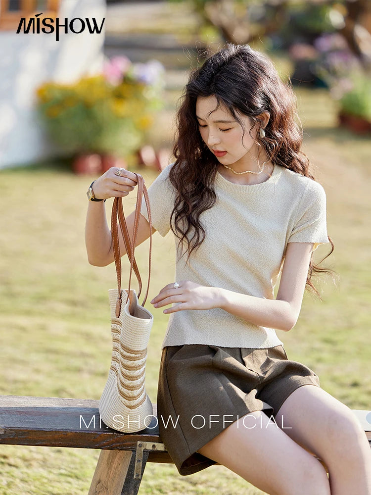 Mishow High Waist A-Line Slim Shorts MXD47K0772