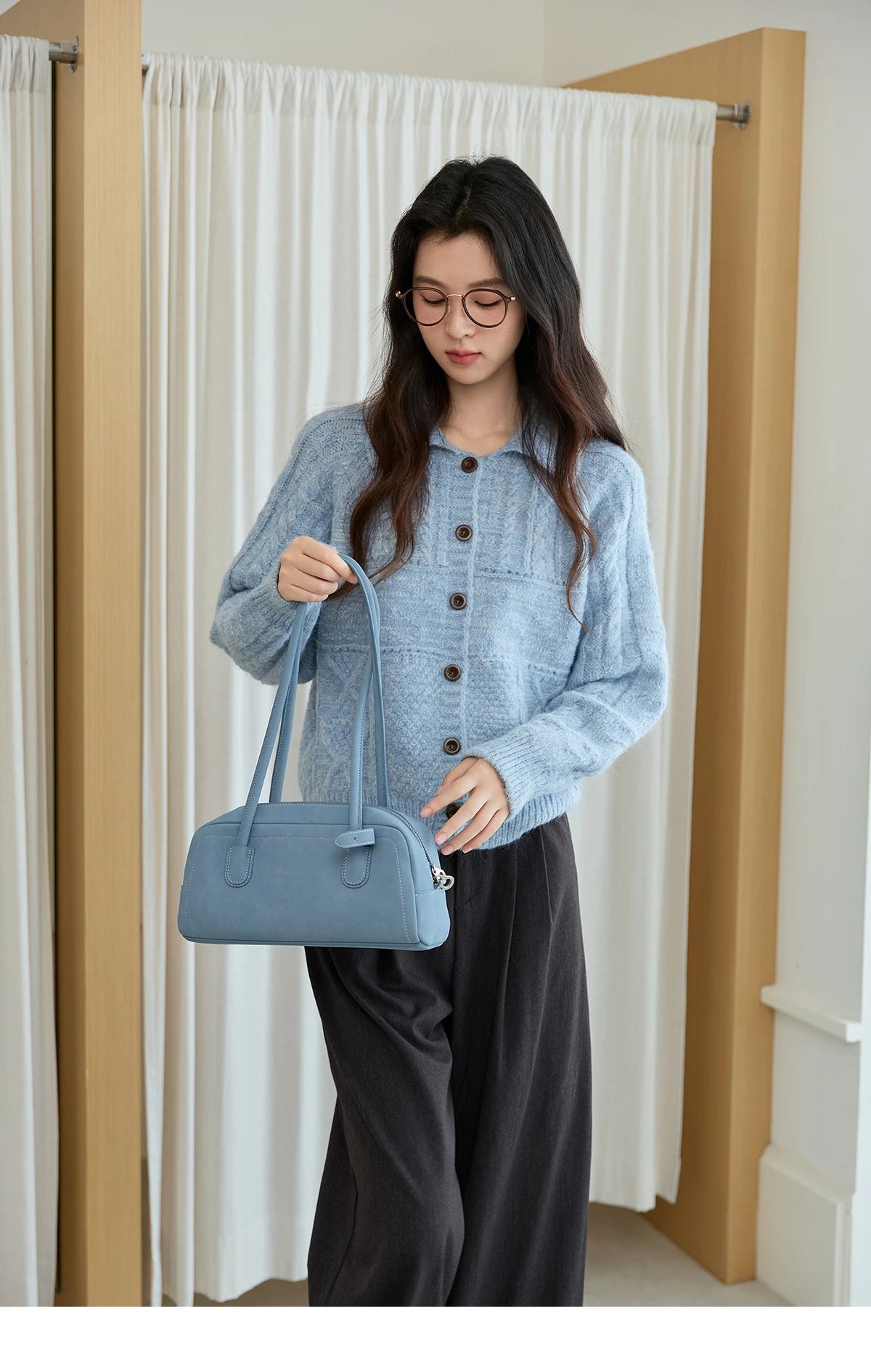 Mishow Simple Turn-Down Collar Knit Cardigan MXE48Z2611