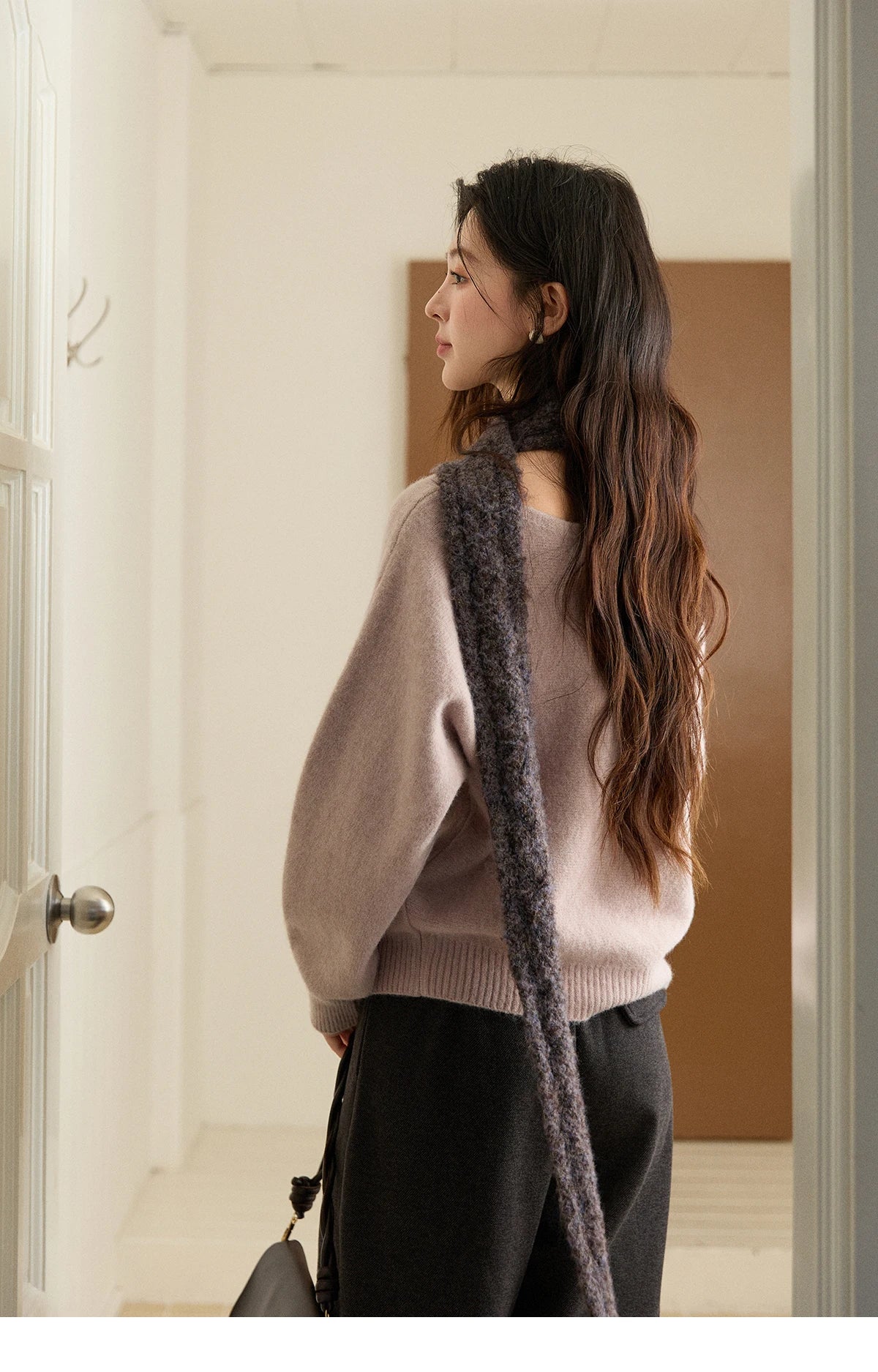 Mishow Boat Neck Lantern Sleeve Pullover MXE94Z2984