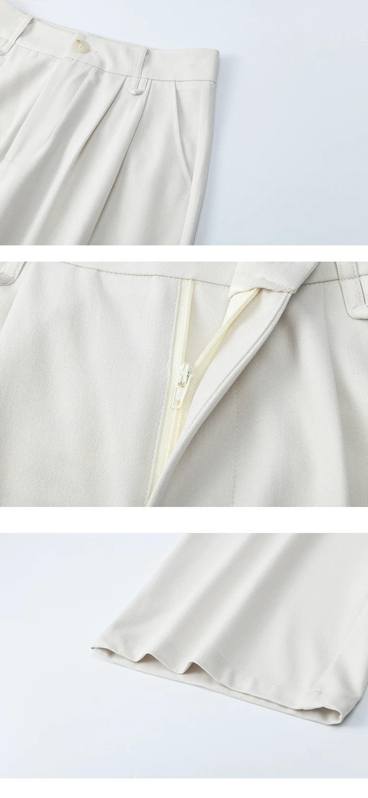 MISHOW Apricot Gray Wide Leg Pants High Waist Slim Versatile MXE41K1013