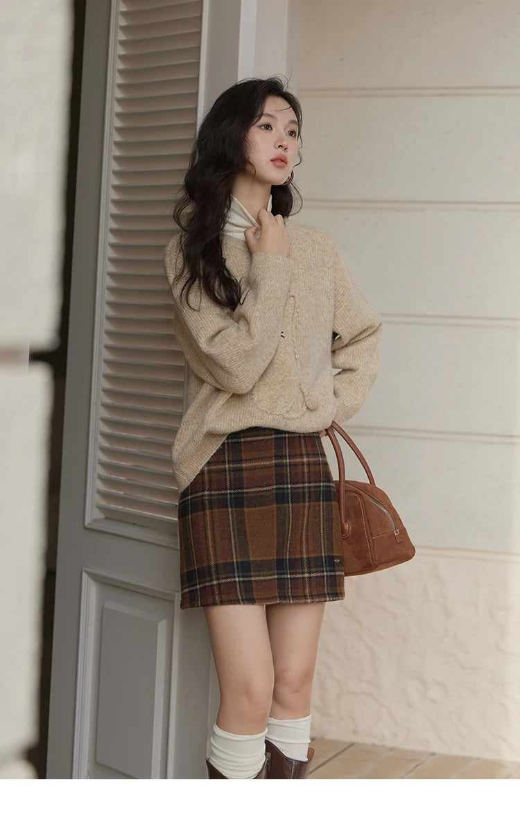 Mishow Sweet Embroidered Cartoon Dropped Sleeve Pullover MXD54Z0953