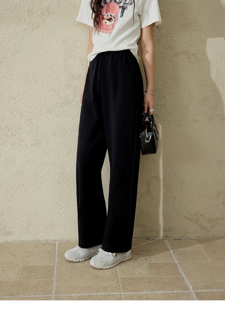 MISHOW Elastic Waist Sweatpants Straight Leg Long Sickle MXE14K0875