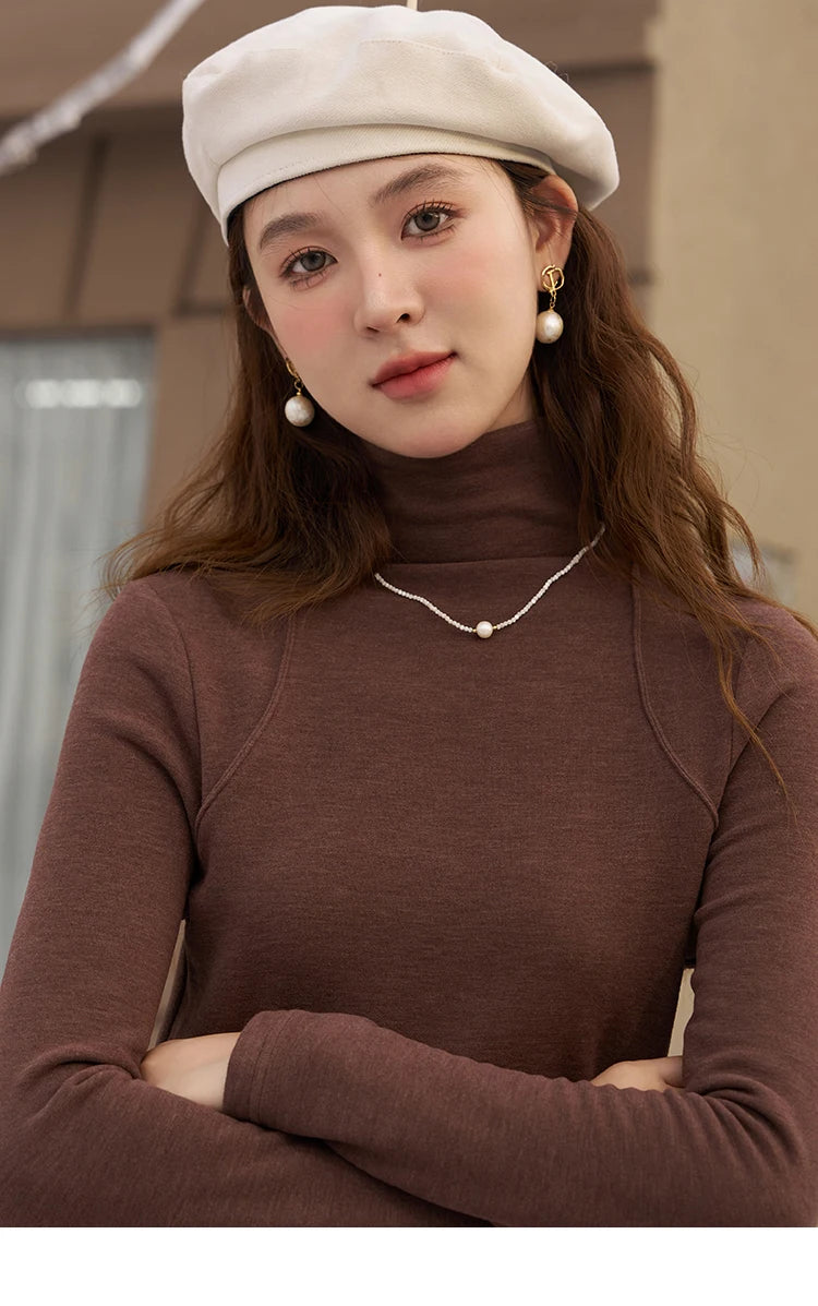 Mishow Mock Neck Bottoming Shirt MXC58Z0290
