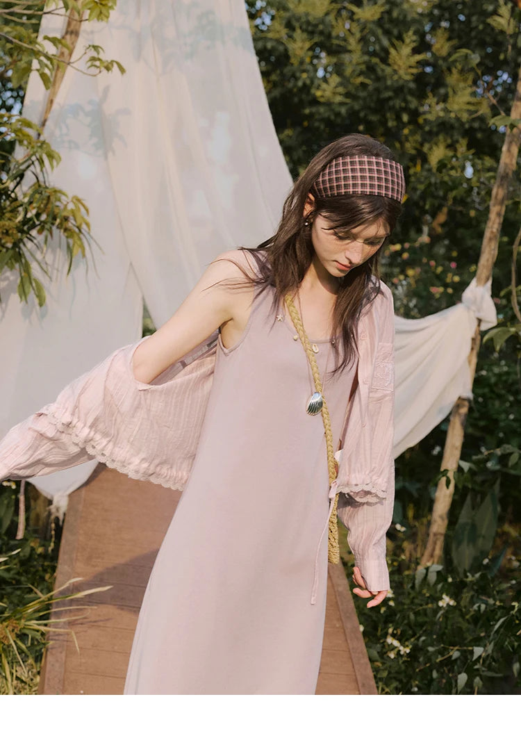 Mishow Solid Sleeveless Round Neck Long Dress MXE33L2205