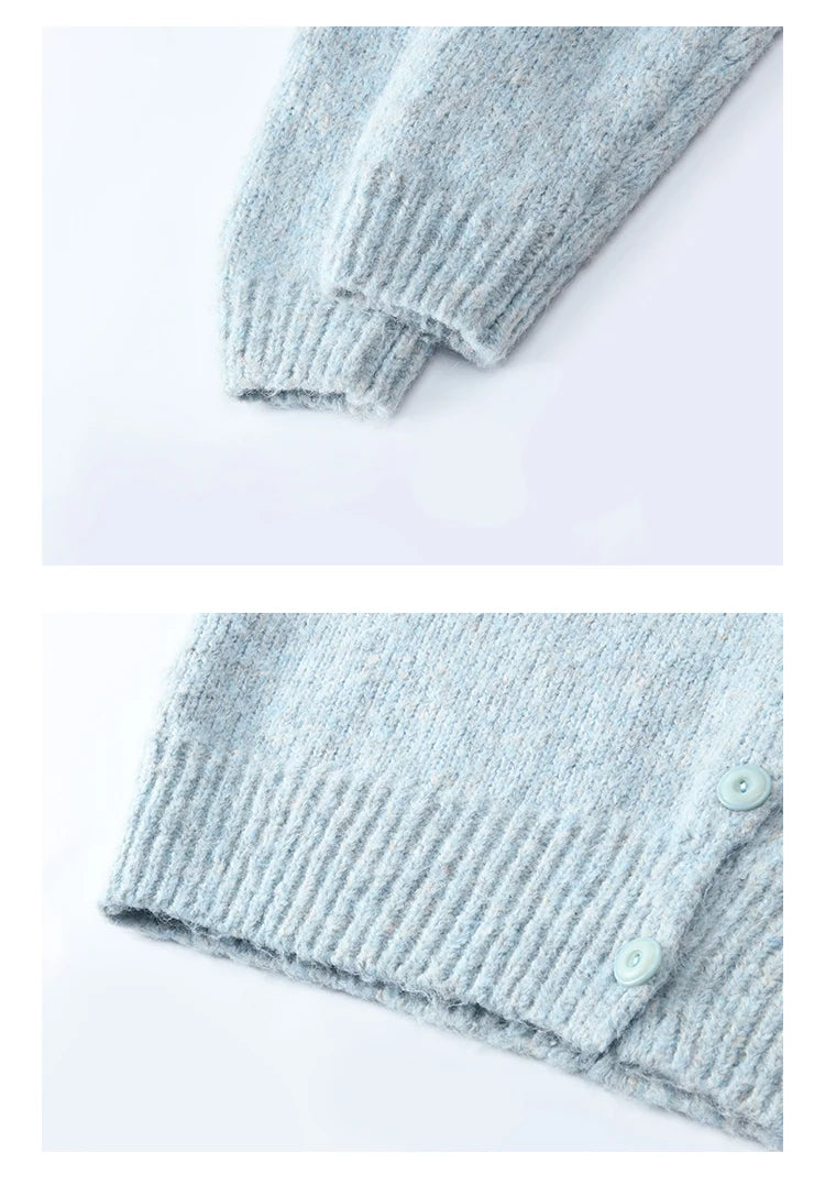Mishow Turn Down Collar Wool Blend Cardigan MXD59Z1136