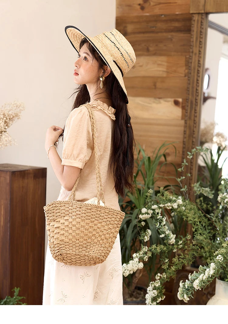 MISHOW V-Neck Blouse Puff Sleeve Fungus Edge Slim MXE35X1841
