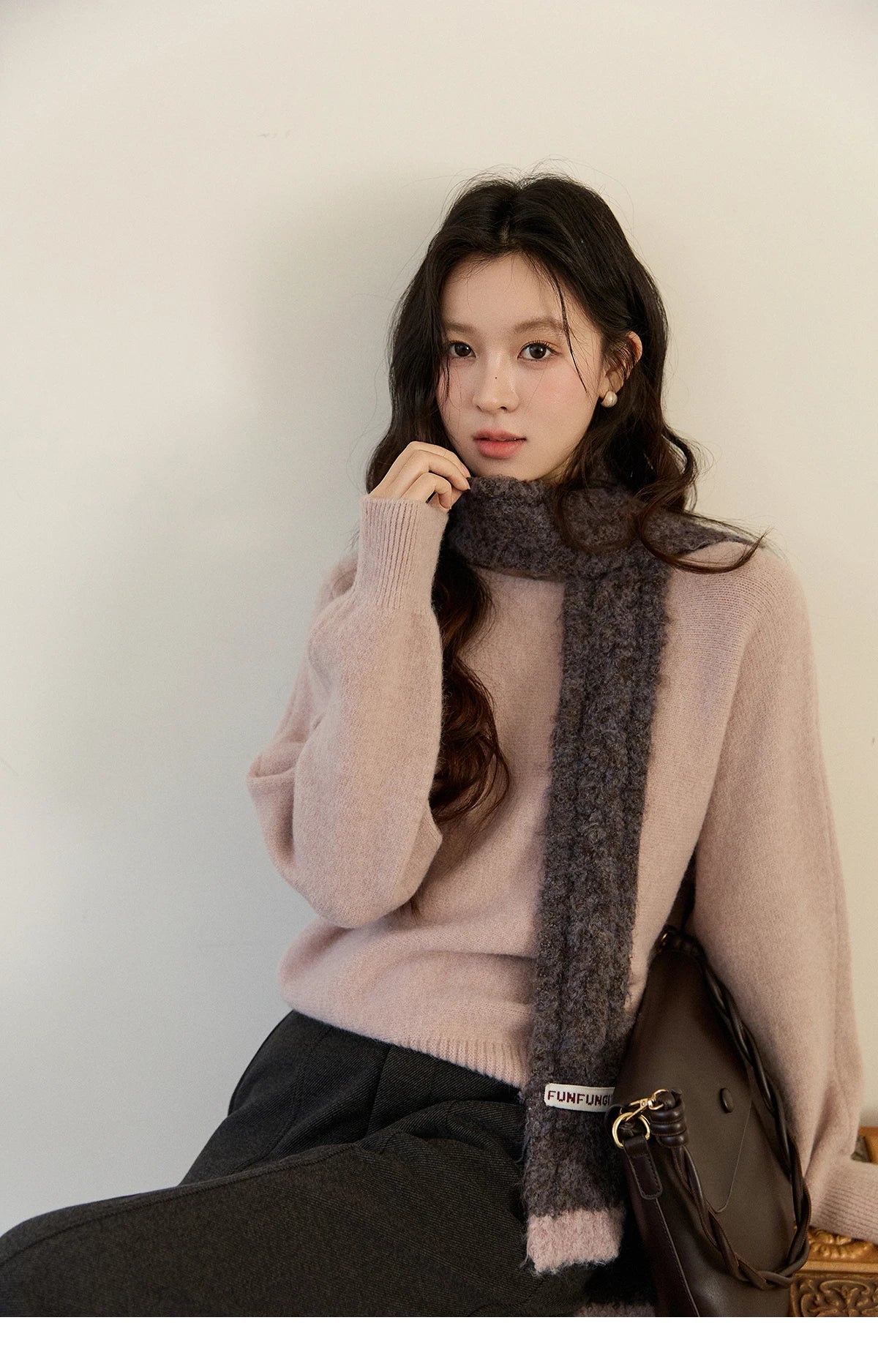 Mishow Boat Neck Lantern Sleeve Pullover MXE94Z2984