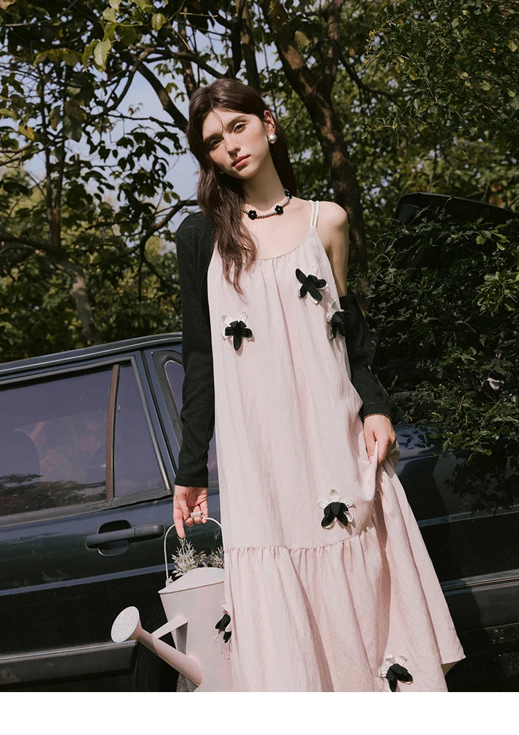 Mishow Flower Pleated High Waist Camisole Dress MXE31L2191