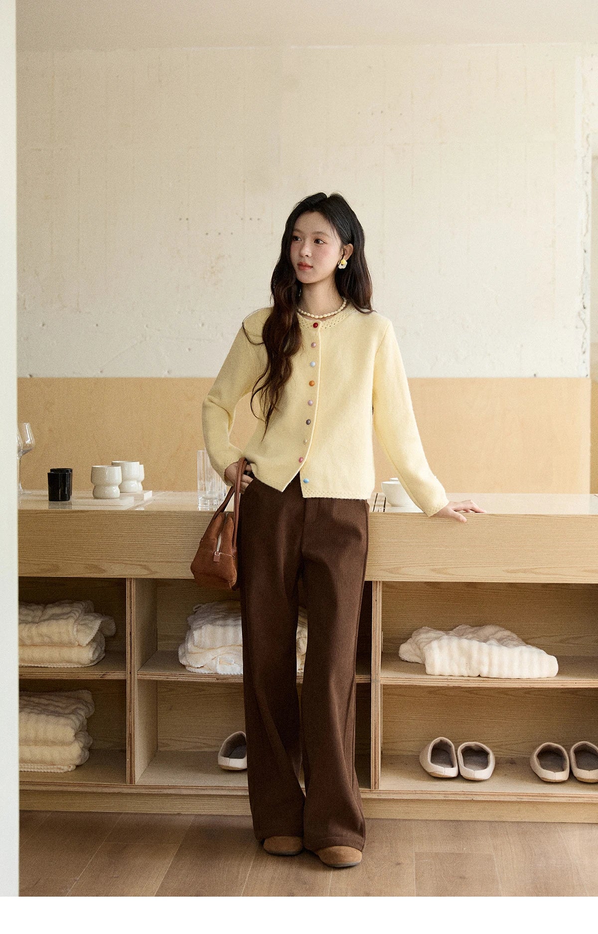 Mishow Rainbow Button Hollow Out Cardigan MXE90Z2796