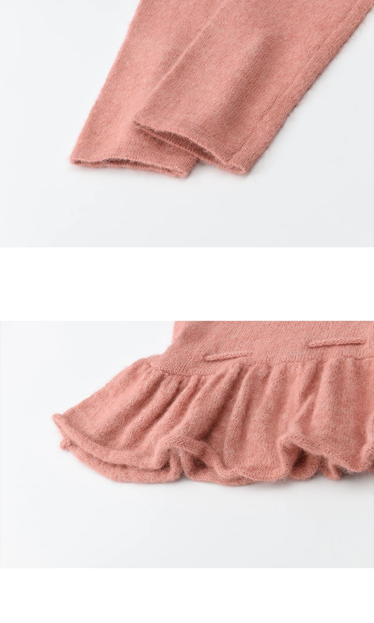 Mishow French Pink Ruffled Hem Pullover with Drawstring Belt MXE90Z2824