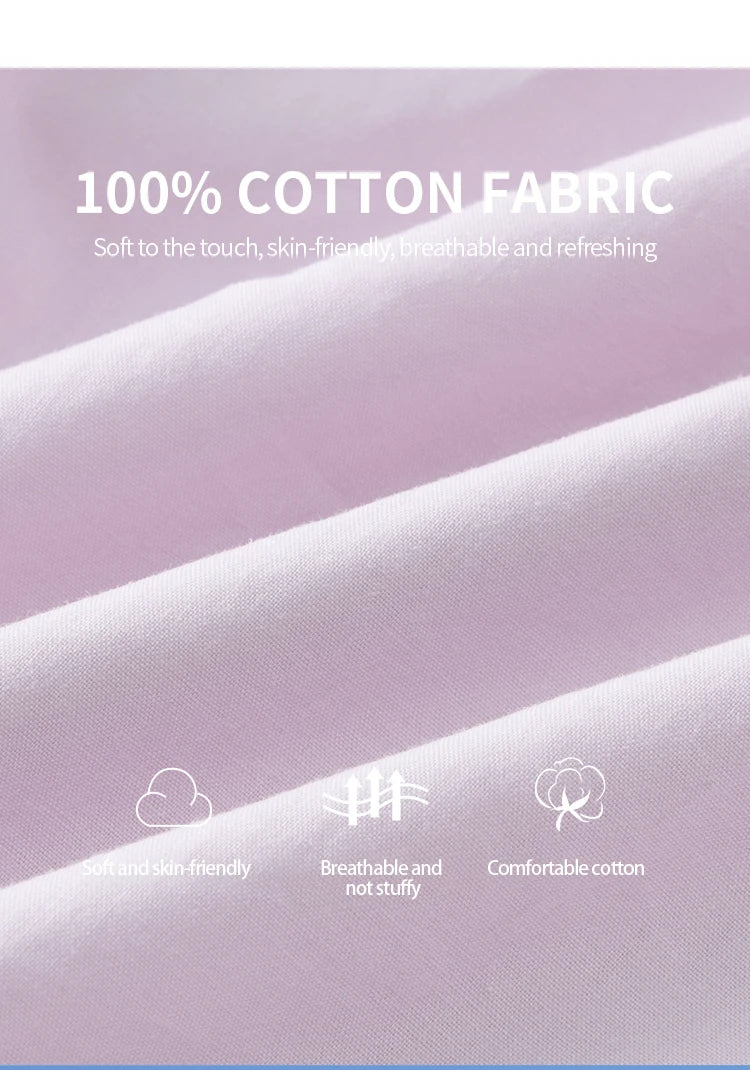 MISHOW Purple Cotton Blouse Turn-Down Collar Short Sleeve MXE32X1794