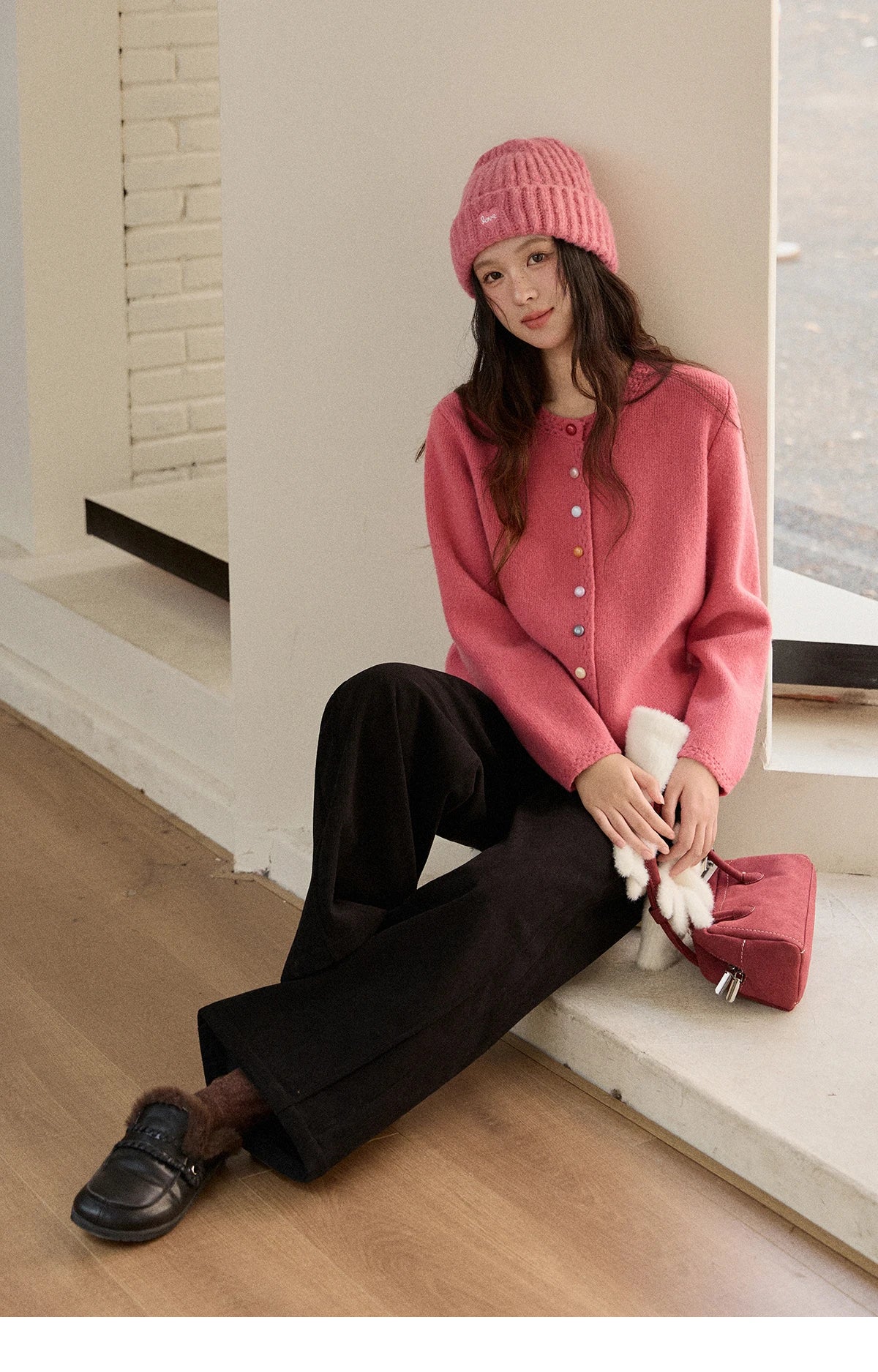 Mishow Rainbow Button Hollow Out Cardigan MXE90Z2796