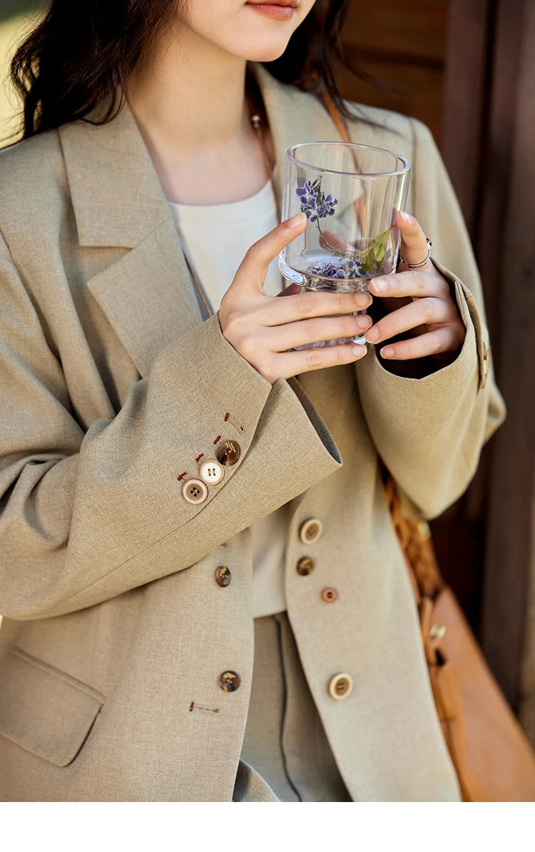 Mishow Vintage Blazer & Pleated Skirt Set MXE11W0712