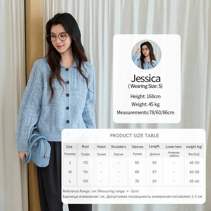 Mishow Simple Turn-Down Collar Knit Cardigan MXE48Z2611