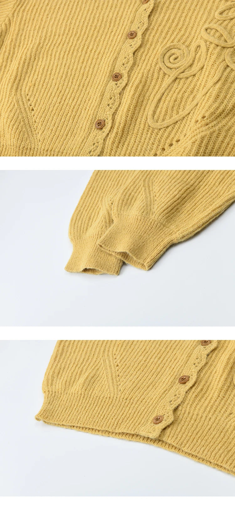 Mishow Yellow V-Neck Cardigan & Slim Camisole Set MXE45T0742