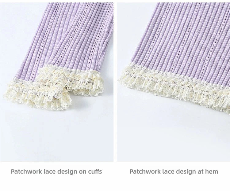 Mishow Macaron Hollow Hook Flower Lace Top MXE16Z1211