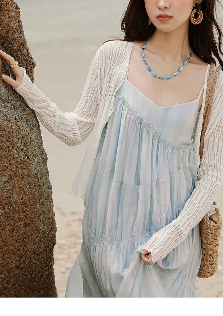 Mishow Tie Dye Sleeveless Seaside Camisole Dress MXE12L2118