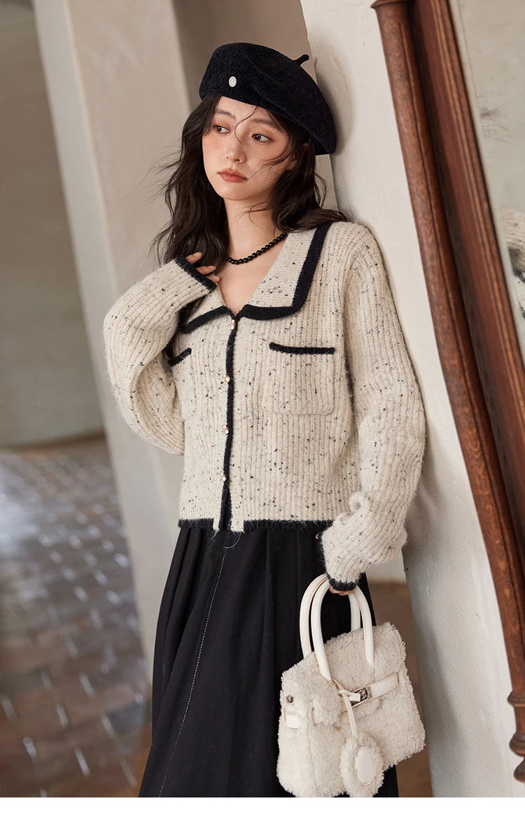 Mishow Color Clash Pocket Cardigan MXD55Z1054dy MXD55Z1054