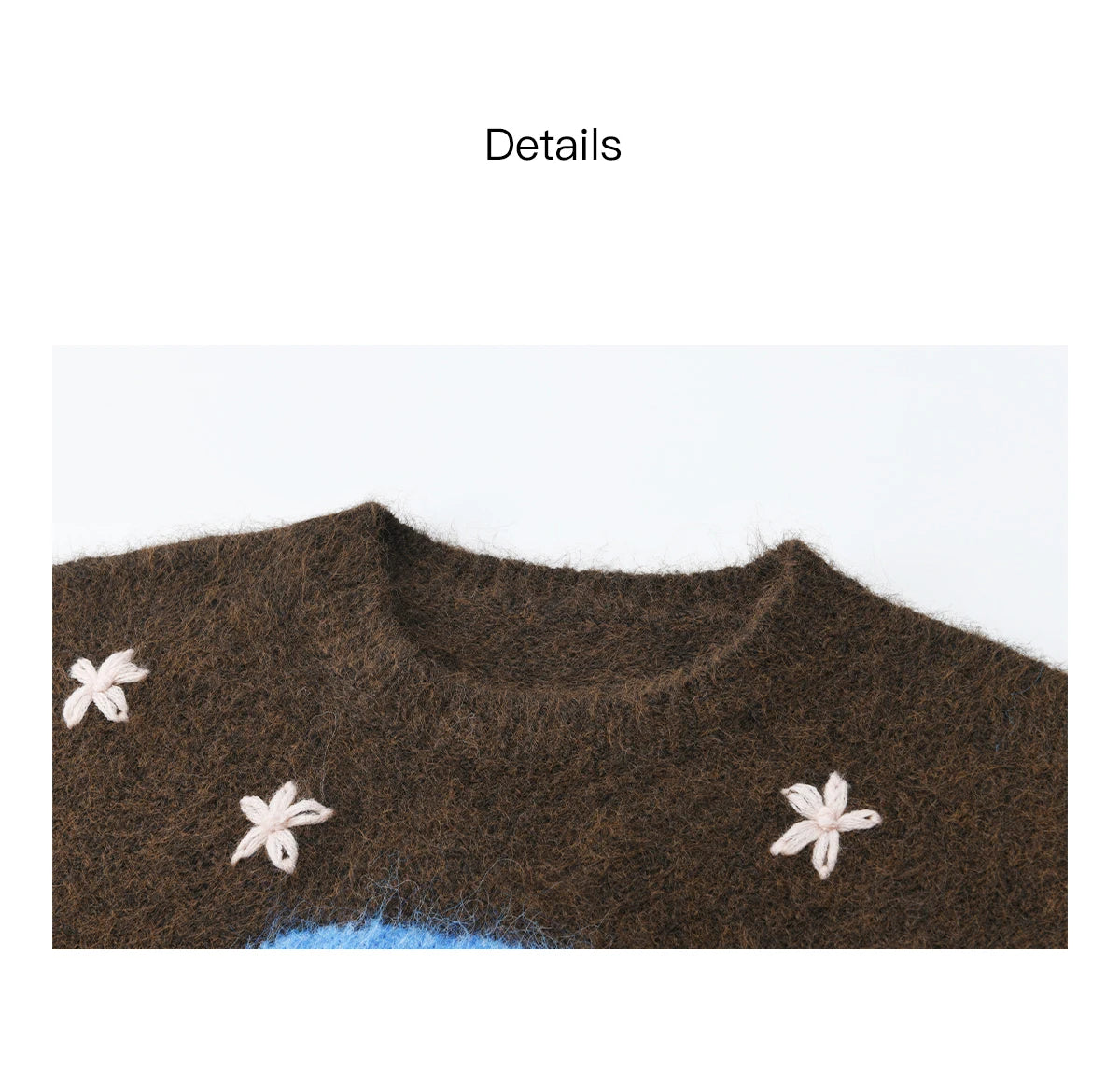 Mishow Lucky Bottle 3D Floral Color Block Sweater MXE91Z2840