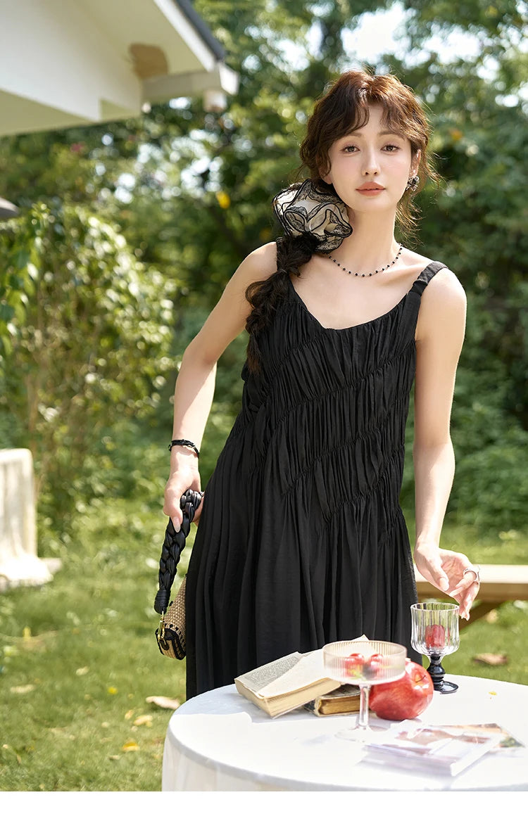 MISHOW French Pleated Suspender Dress MXD26L1939