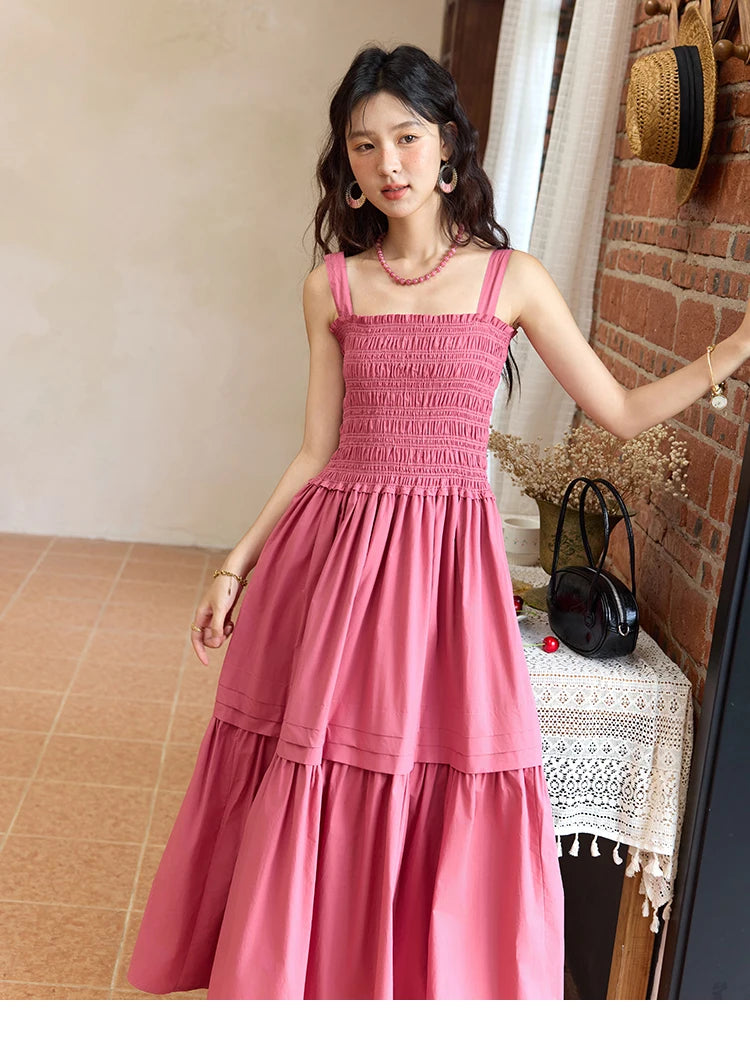 Mishow Square Collar Pocket High Waist Dress MXE36L2319