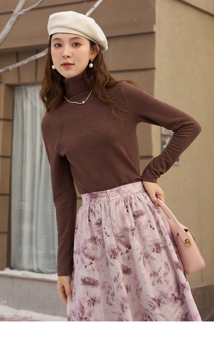 Mishow Mock Neck Bottoming Shirt MXC58Z0290