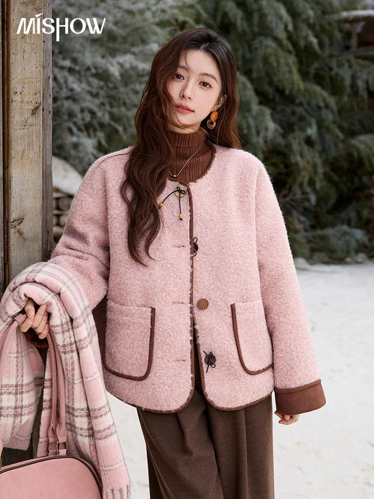 Mishow Cotton Padded Fur Collar Warm Jacket MXE92W0986
