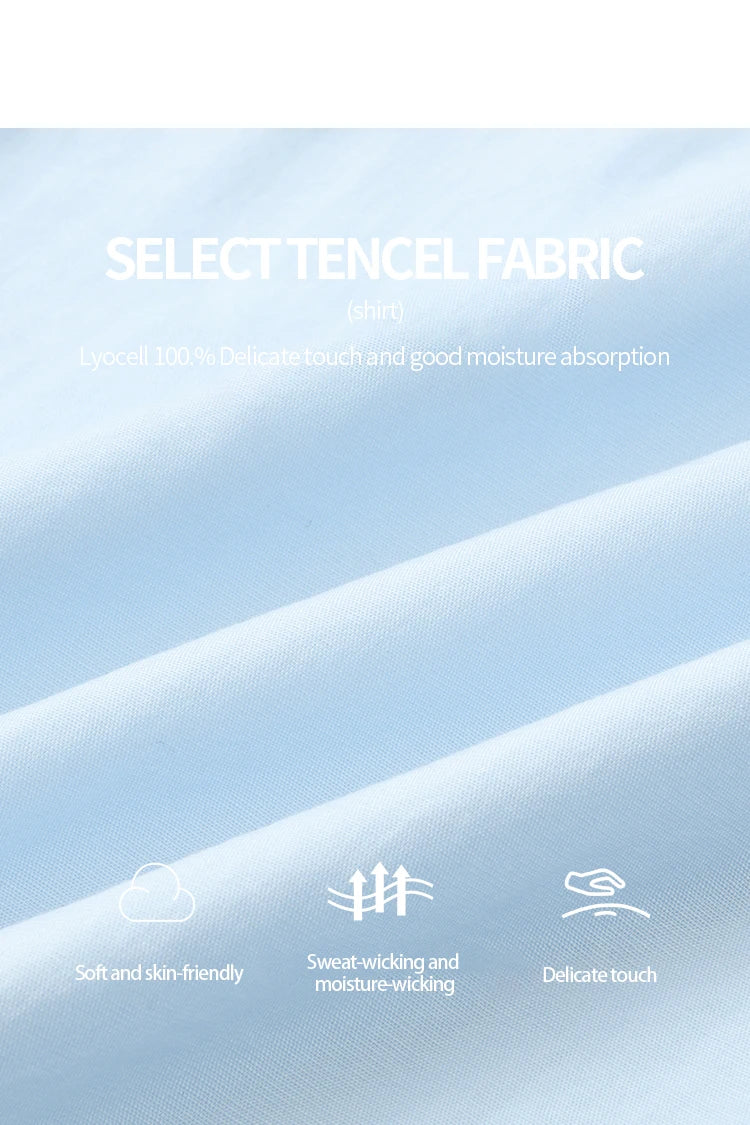 Mishow Blue Striped Camisole Dress & Lyocell Shirt Set MXE34L2285