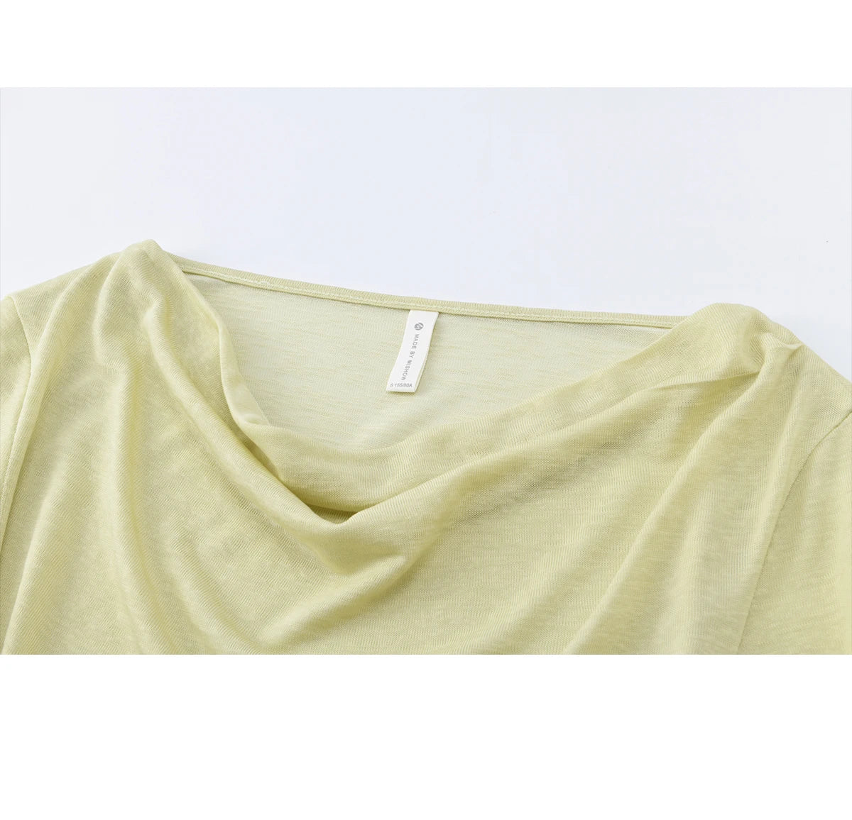 Mishow Multi Colored Swinging Collar Flare Sleeve Top MXF13T1473