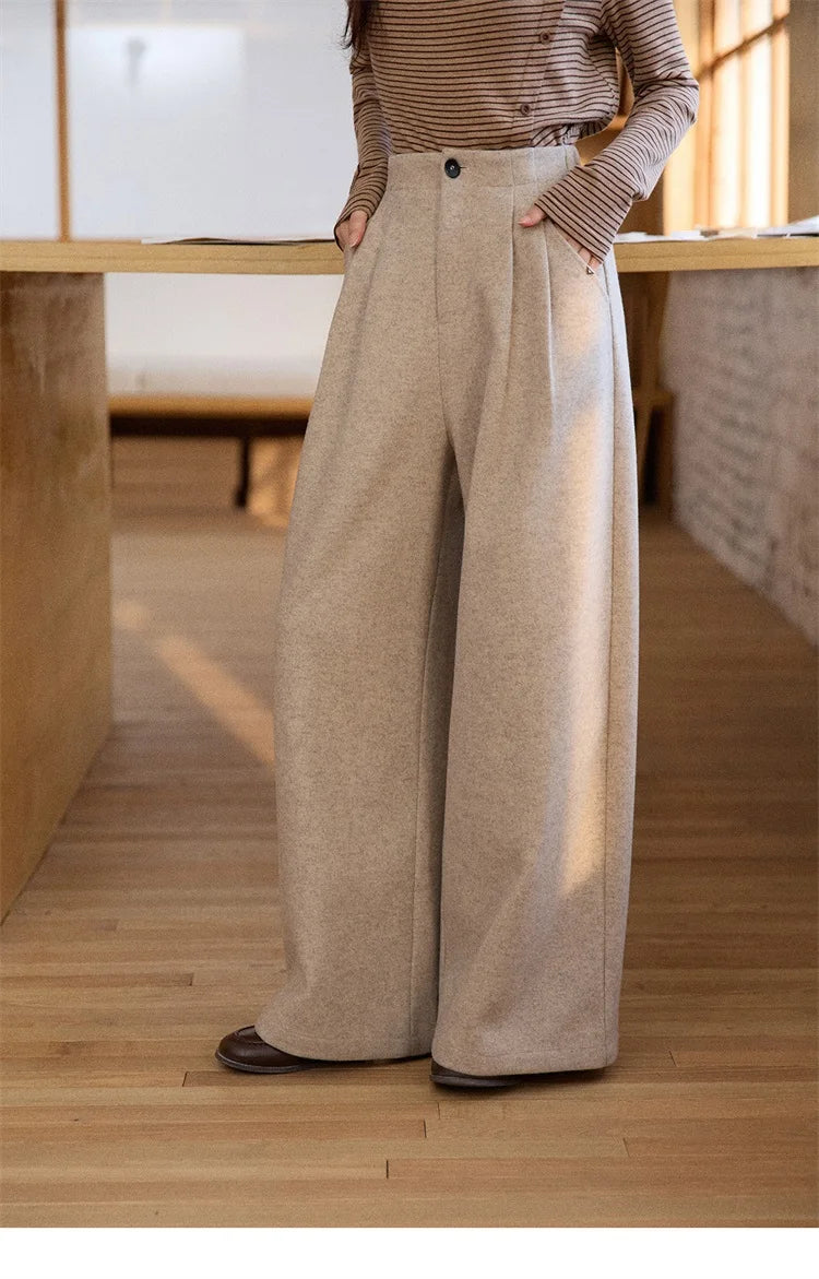 MISHOW Retro Wide Leg Pants Three-Dimensional Pleats Pocket MXE90K1129