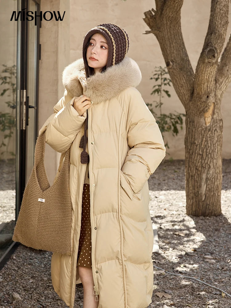 Mishow Hooded Removable Fox Fur Down Coat MXD55Y0052