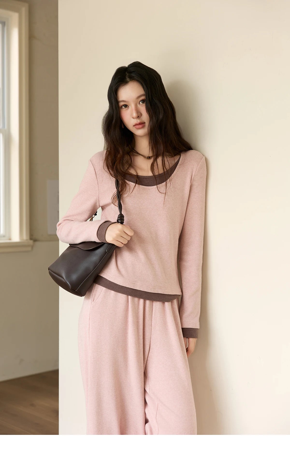 MISHOW Elastic Waist Casual Pants Loose Wide Leg Trousers MXE89K1119