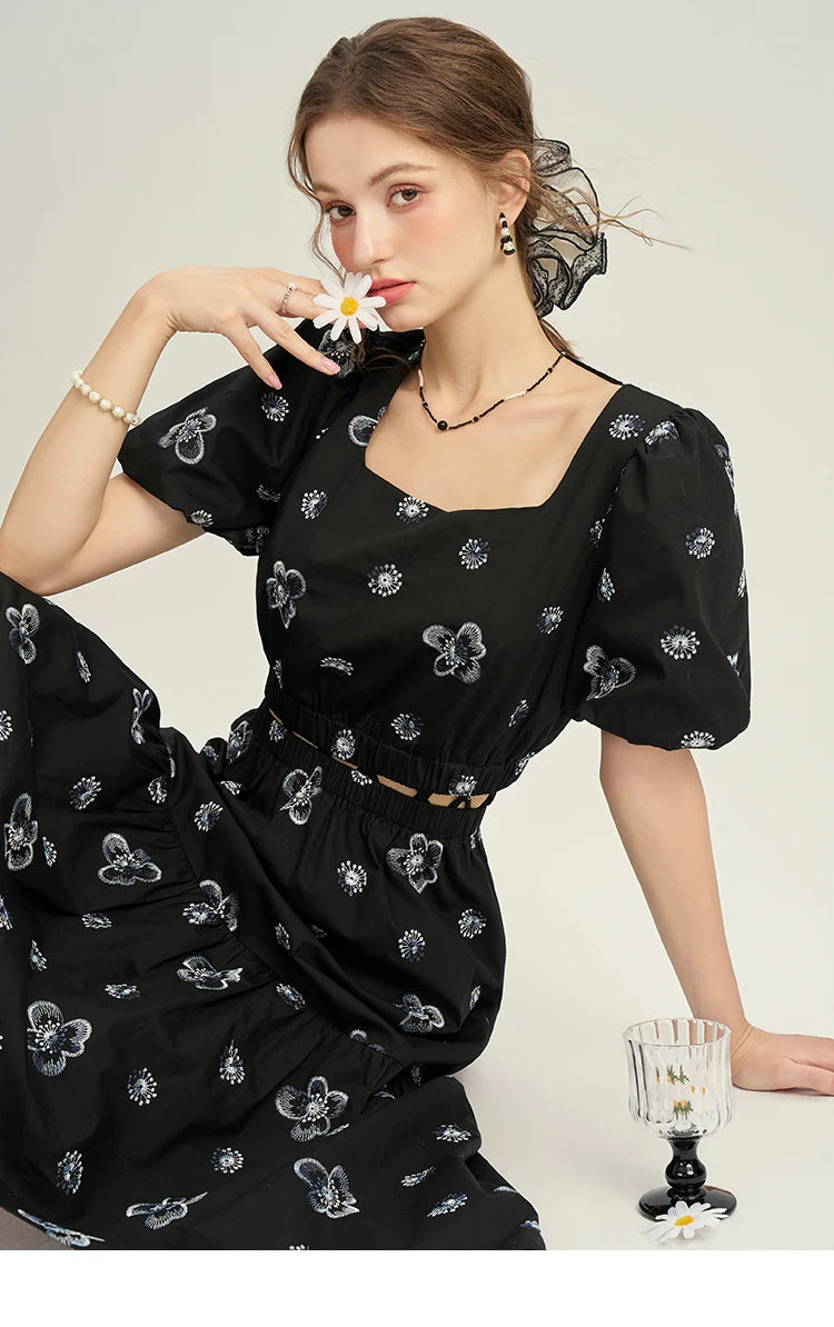 Mishow High Waist Floral Print A-Line Skirt MPD21B0398