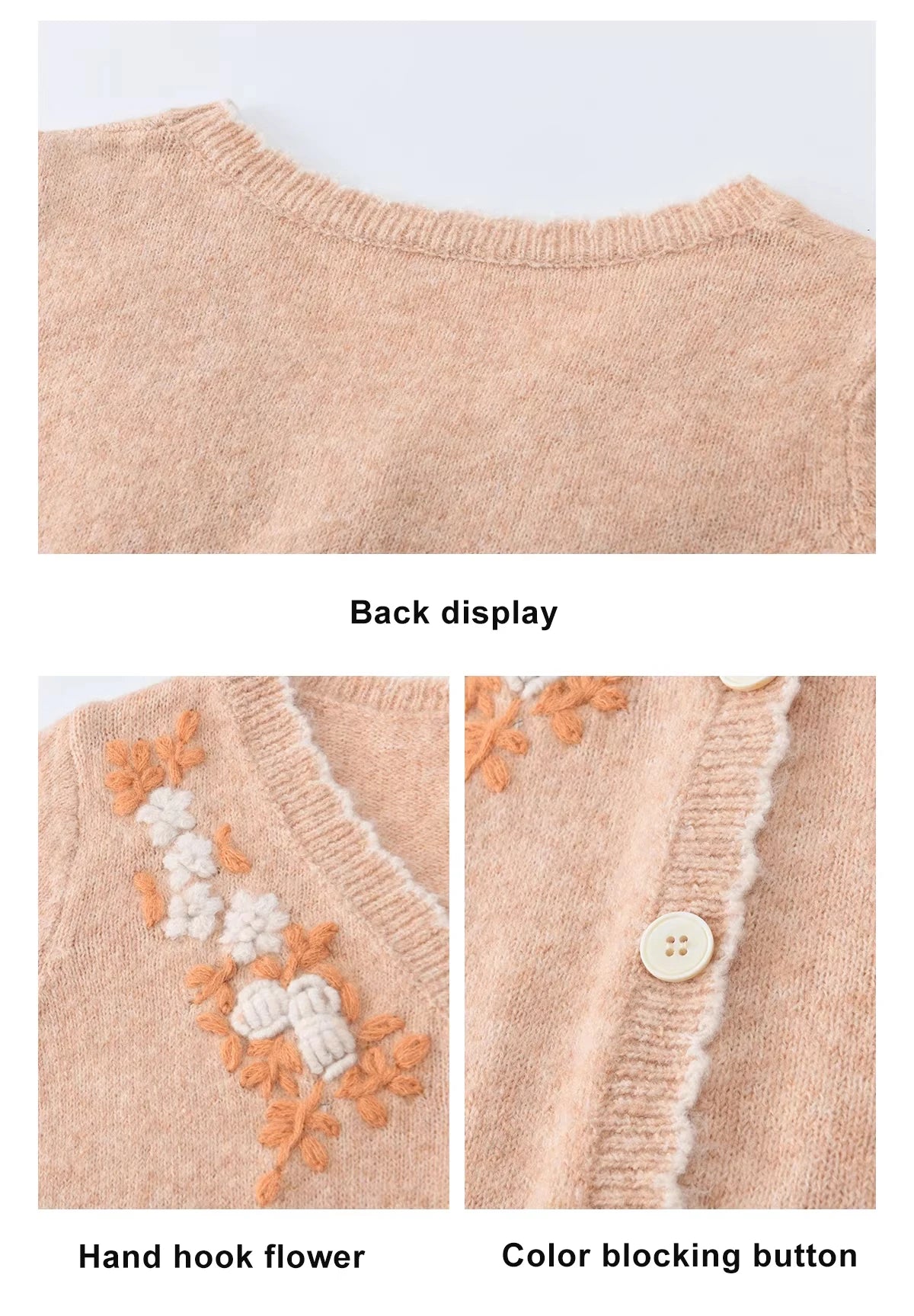 Mishow Floral Embroidery V-Neck Slim Cardigan MXF11Z2917