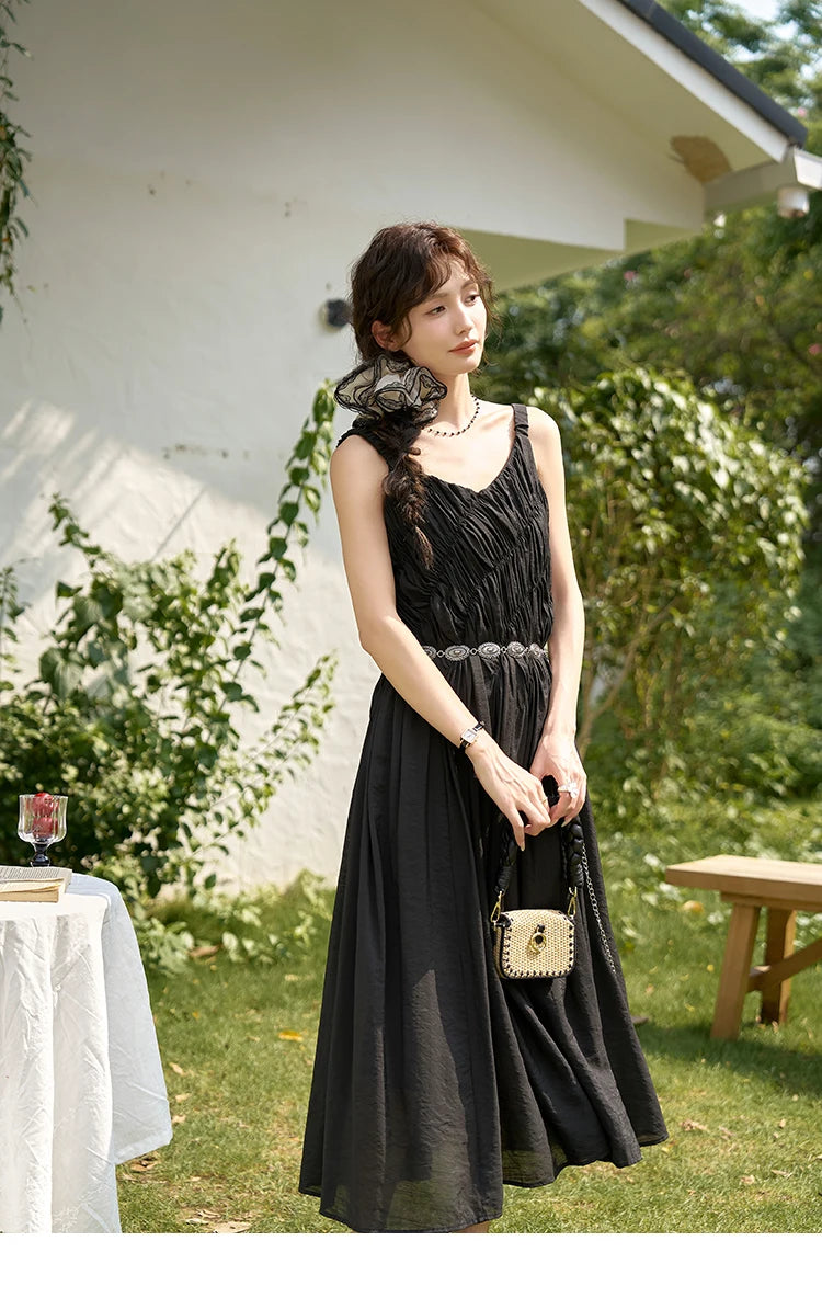 MISHOW French Pleated Suspender Dress MXD26L1939