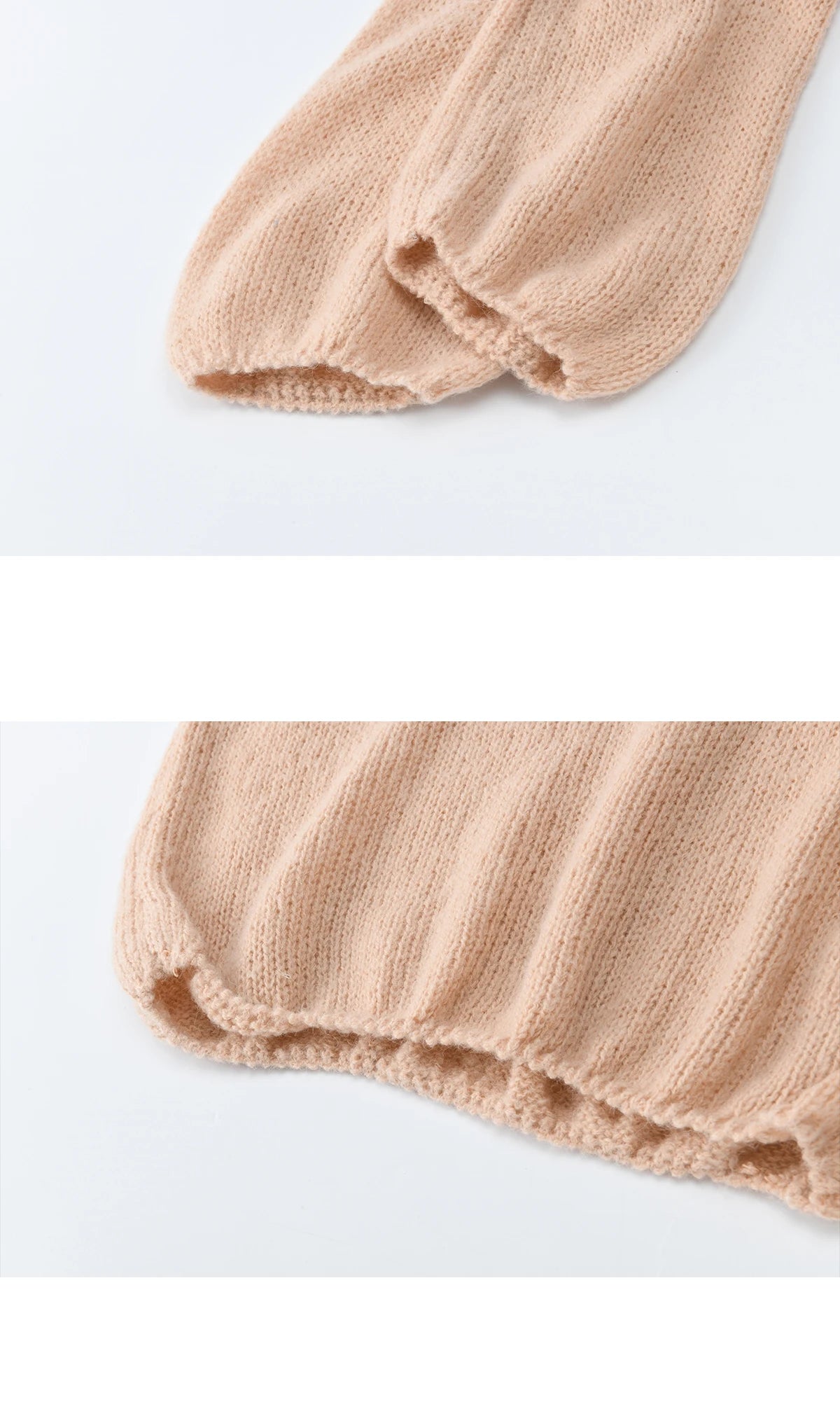 Mishow Pinkish Beige 3D Floral Applique Crew Neck Sweater MXE47Z2649