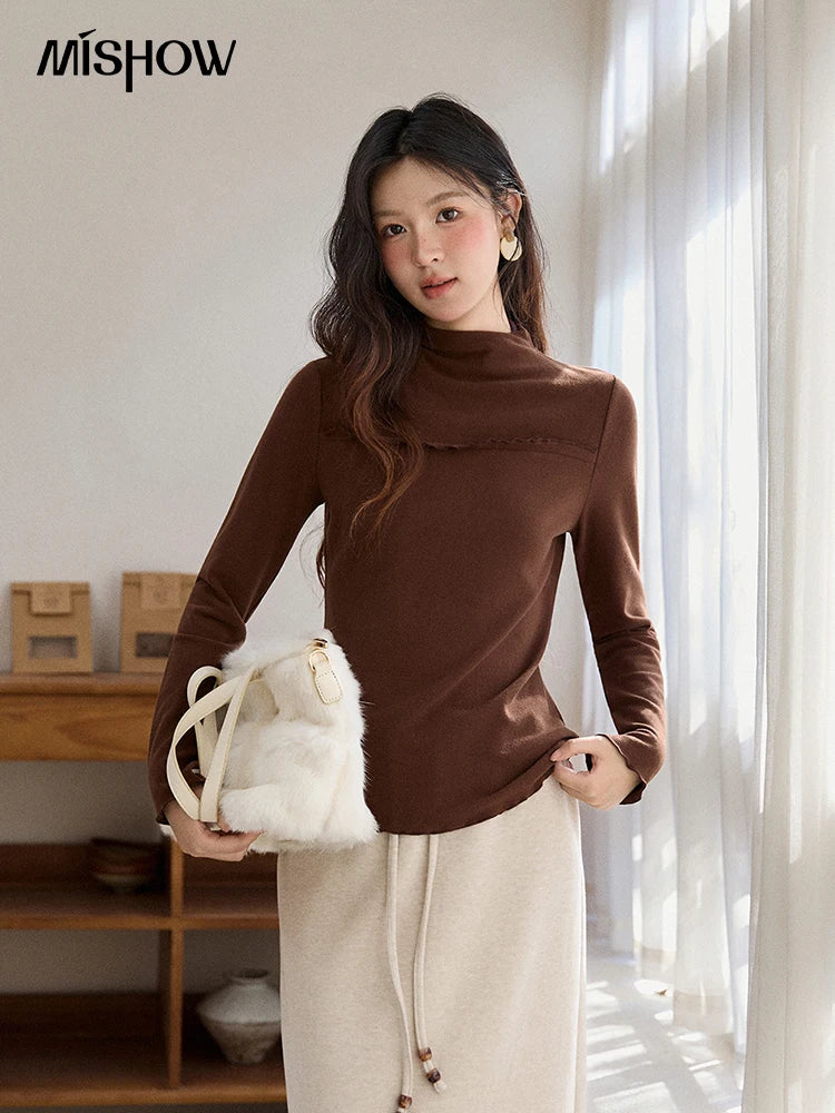 Mishow Multi-Color Thermal Turtleneck Top MXE91Z2784