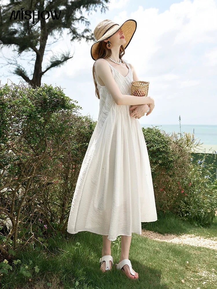 MISHOW French Pleated Suspender Dress MXD26L1939