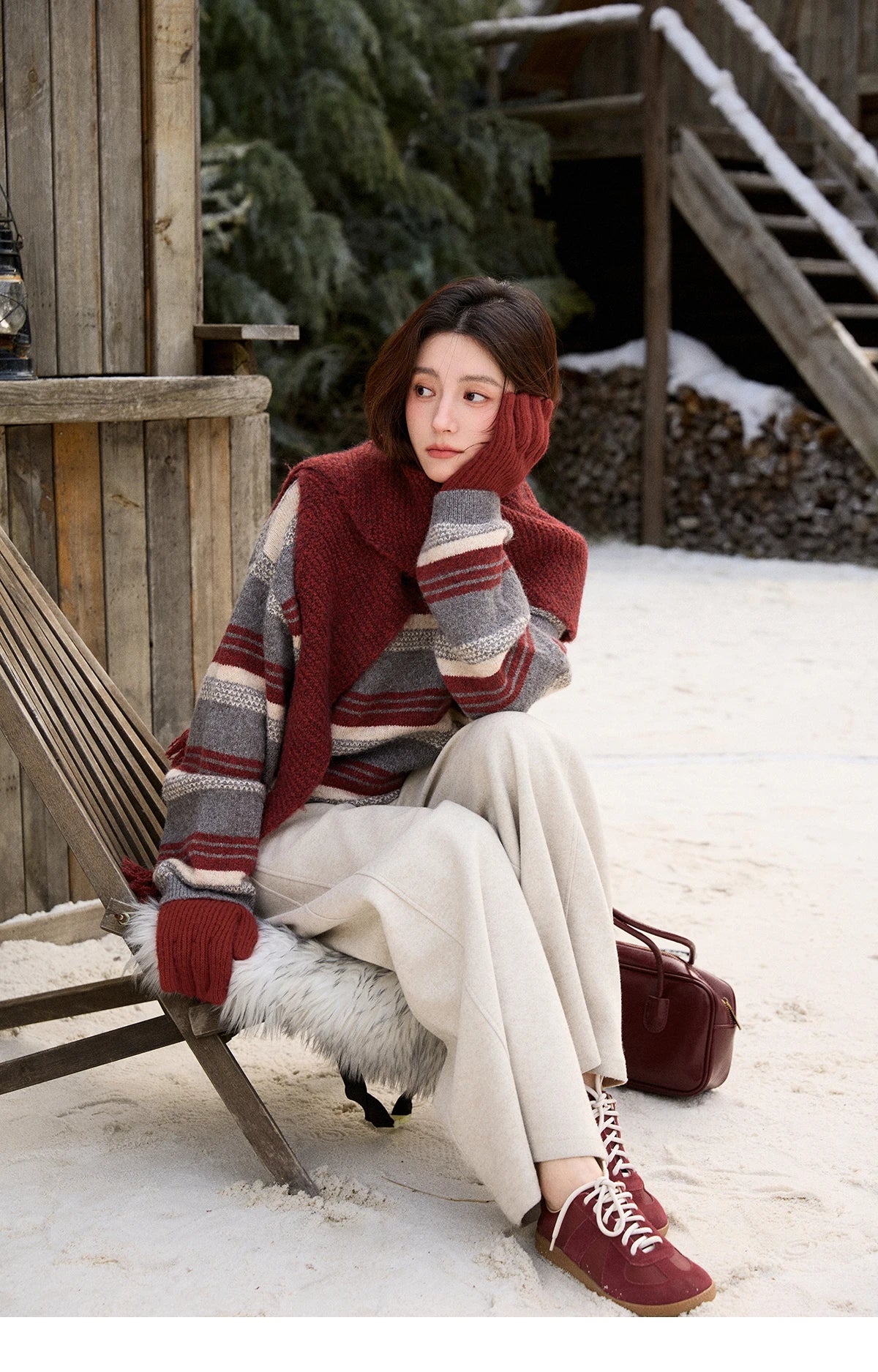 Mishow Warm Loose Knit Pullover Sweater MXE92Z2828