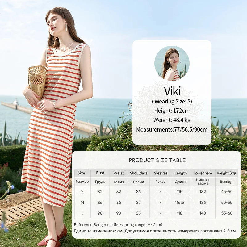 Mishow Striped Sleeveless Tank Top Dress MXD26L1852